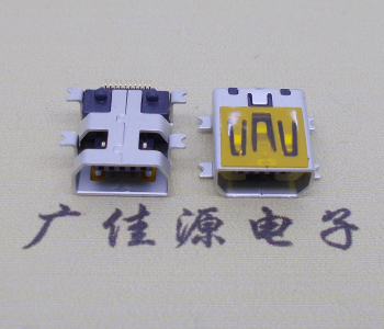 黑龙江迷你USB插座,MiNiUSB母座,10P/全贴片带固定柱母头