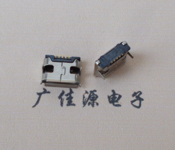 黑龙江Micro usb 5pin接口 插板7.2mm脚距 无柱无焊盘镀镍