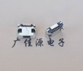 黑龙江迈克小型 USB连接器 平口5p插座 有柱带焊盘