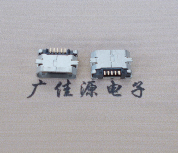 黑龙江Micro USB平口全贴板 鱼叉脚5.0长带定位柱加焊盘