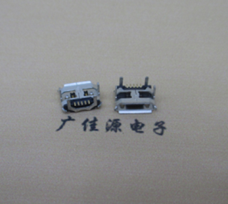 黑龙江Micro usb5p母座 B型口 加长2.0mm牛角 焊接图解