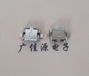 黑龙江Micro usb 插座 沉板0.7贴片 有卷边 无柱雾镍