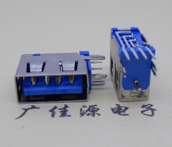 黑龙江USB 测插2.0母座 短体10.0MM 接口 蓝色胶芯
