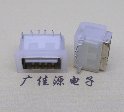 黑龙江卧式后两脚DIP插板USB AF 2.0防水母座,反向插A公头连接器