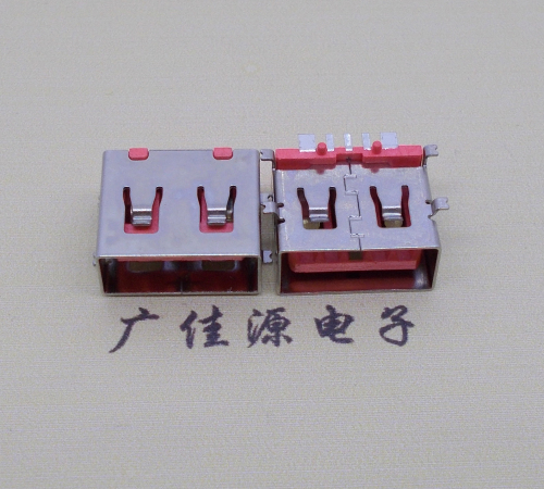 黑龙江全贴片USB AF 5P大电流母座,接地线功能胶芯6.5MM