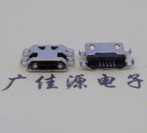 黑龙江micro usb5p连接器 反向沉板1.6mm四脚插平口