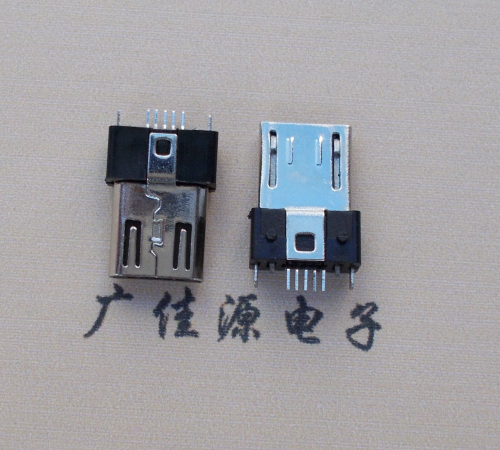 黑龙江MICRO USB 5P公头B型SMT贴板带柱