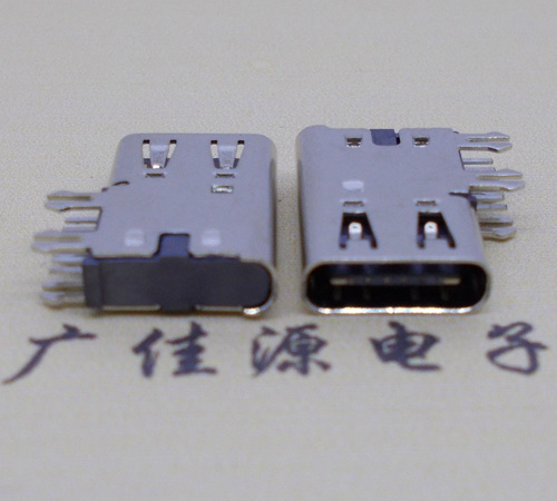 黑龙江侧插USB3.1接头座子.90度type-c母座.6p侧插连接器