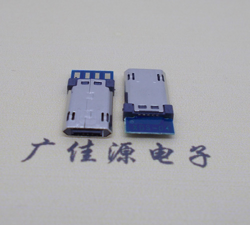 黑龙江迈克micro usb 正反插公头带PCB板四个焊点