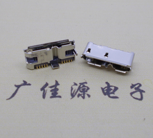 黑龙江 双接口micro usb3.0母座有卷边10pin三个固定脚插板
