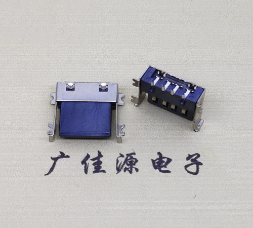 黑龙江薄胶芯母座 USB2.0卧式贴板A母10.0短体尺寸